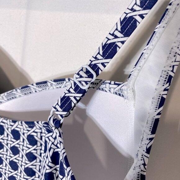 BOND-EYE Australia Navy Blue White Print One Piece Swimsuit XS - Picture 8 of 12